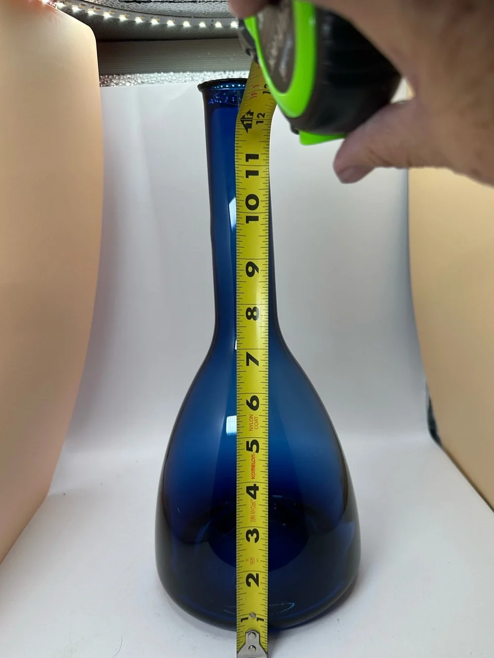 Vintage IKEA Holmegaard Blue Glass Vase – Scandinavian Modern Art Glass